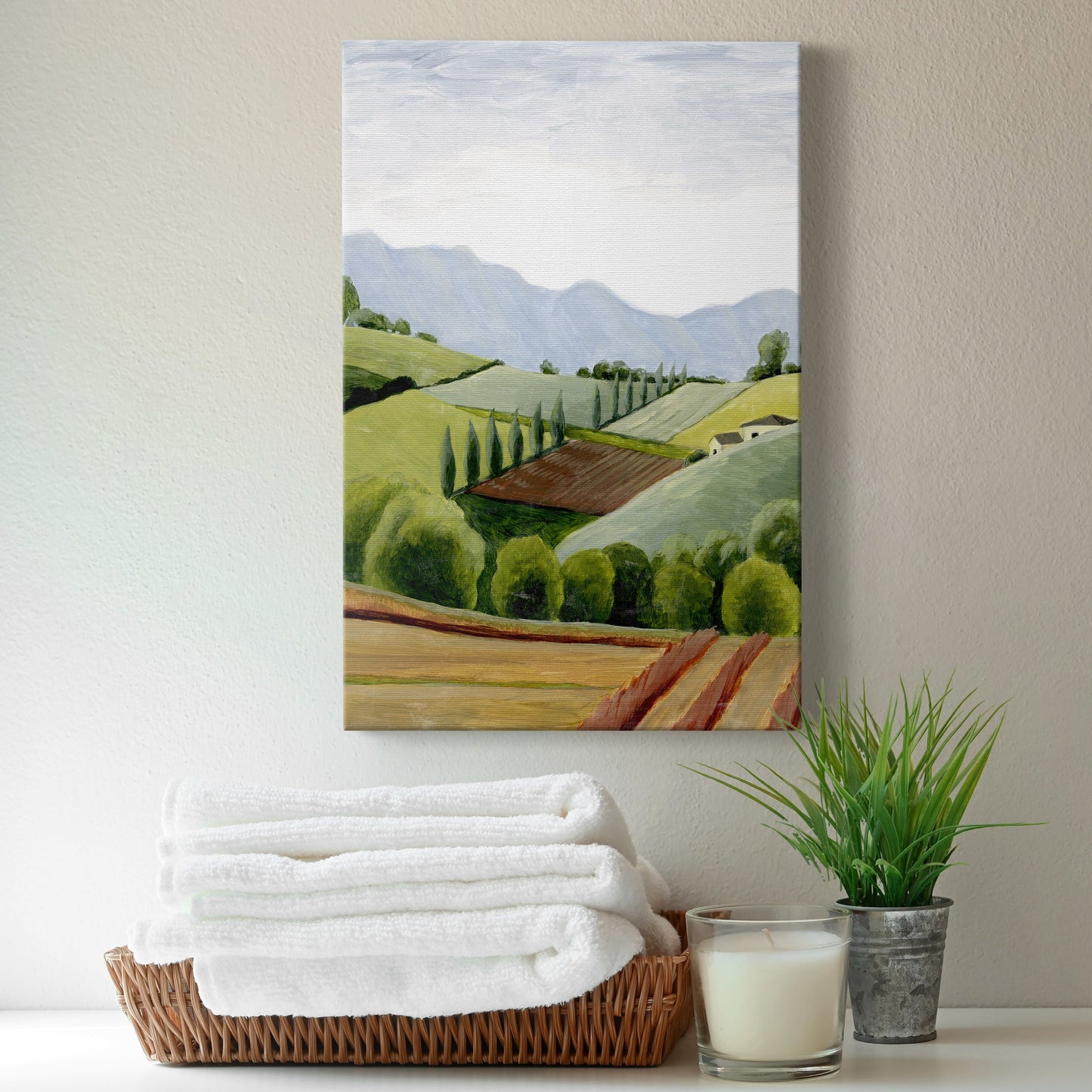 Tuscan Valley Sketch II Premium Gallery Wrapped Canvas - Ready to Hang