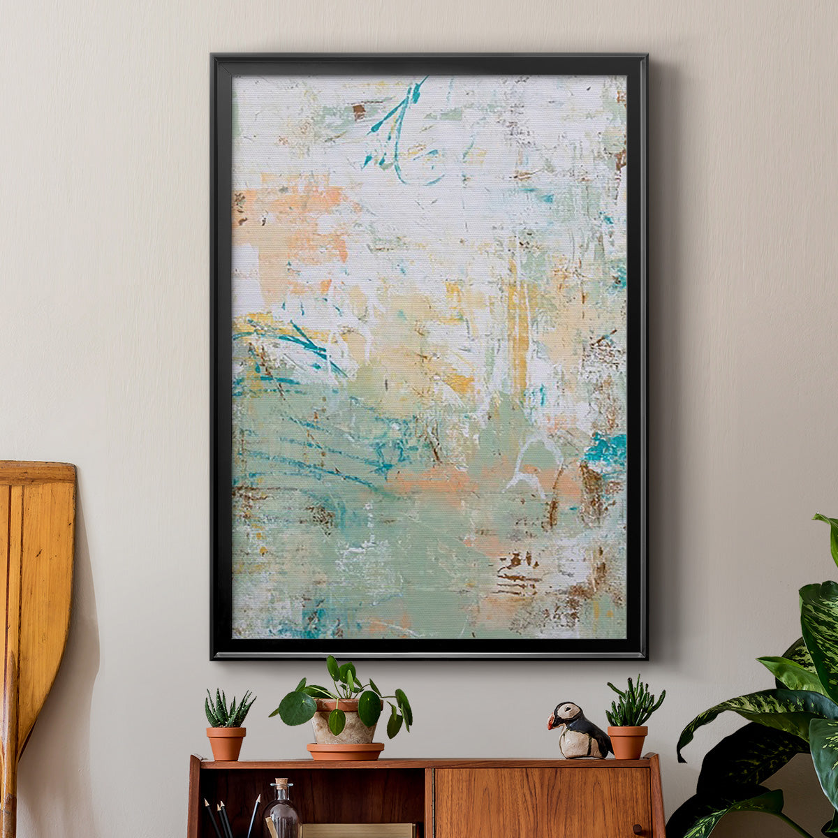 Island Jungle - Modern Framed Canvas Print