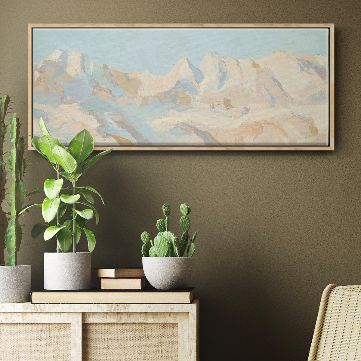 Mountain Scape - Floater Framed Canvas Print