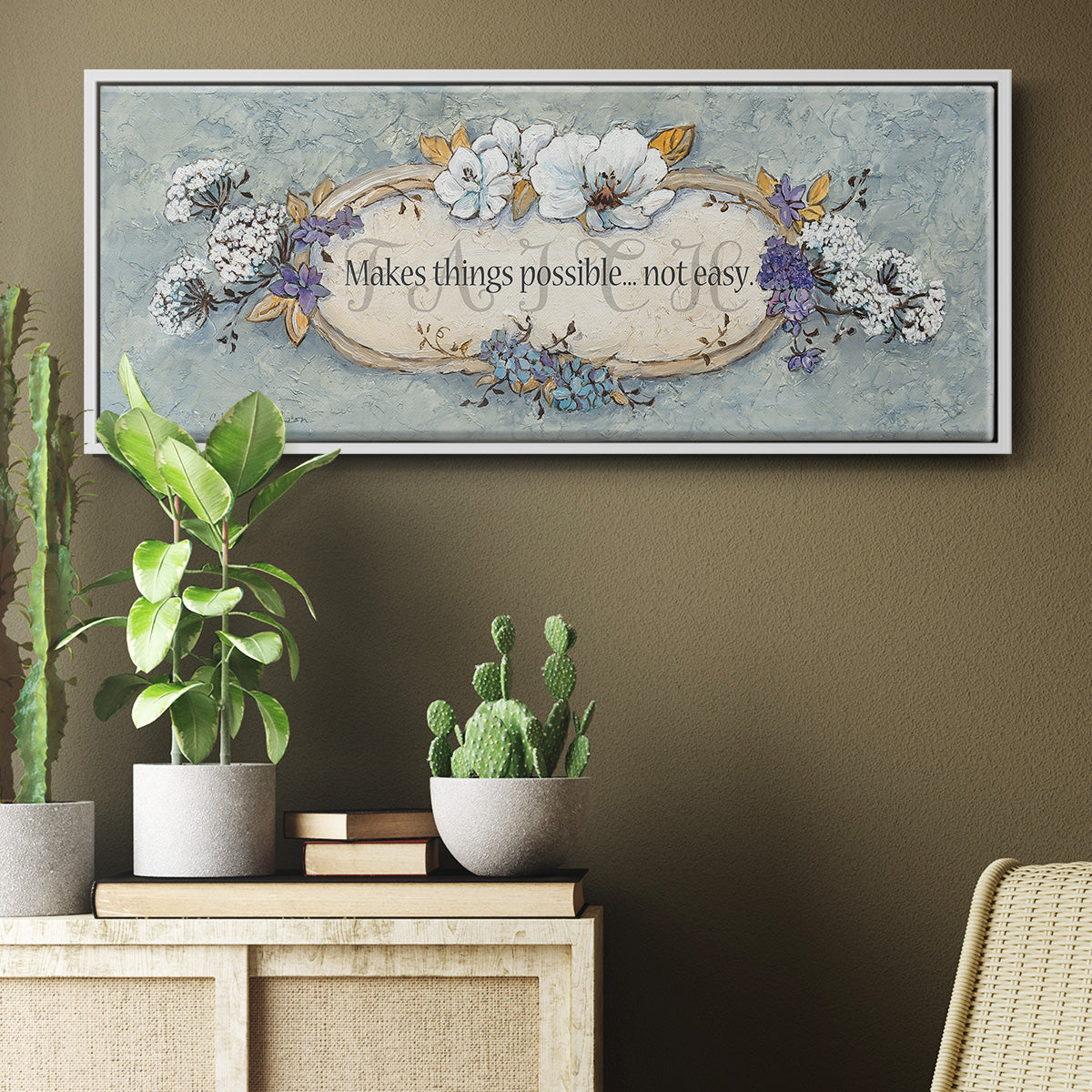 Faith - Floater Framed Canvas Print