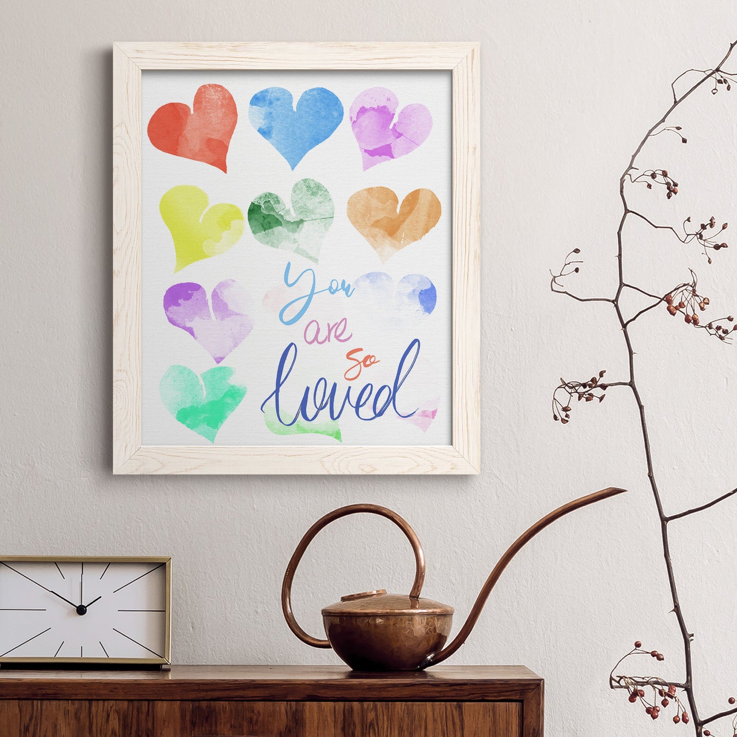 You Are So Loved - Barnwood Framed Canvas Print