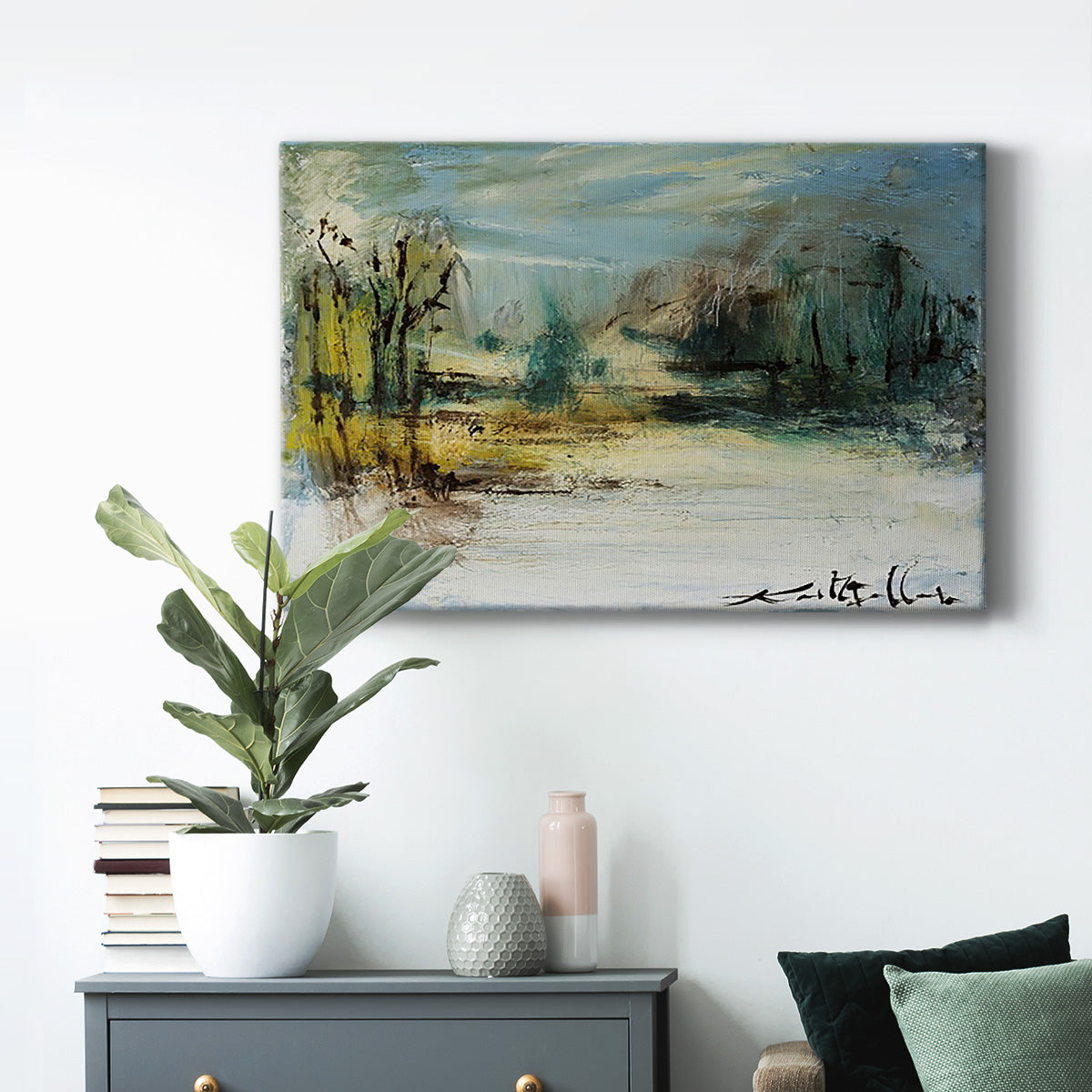 Wintery Horizon II Premium Gallery Wrapped Canvas - Ready to Hang