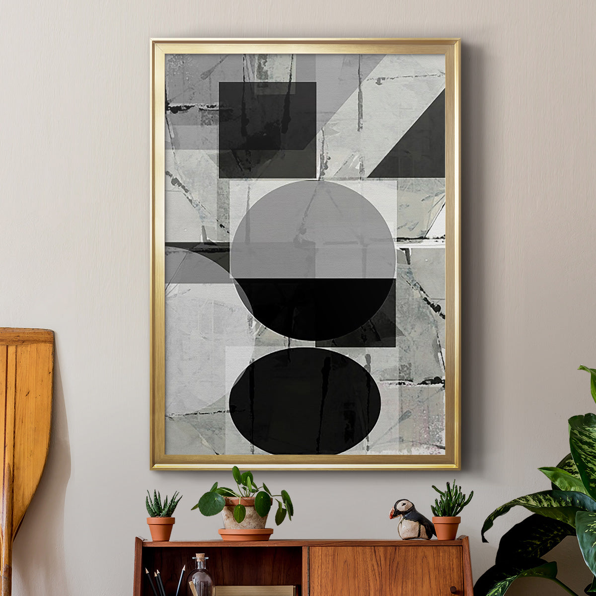 Abstract Neutrality II - Modern Framed Canvas Print