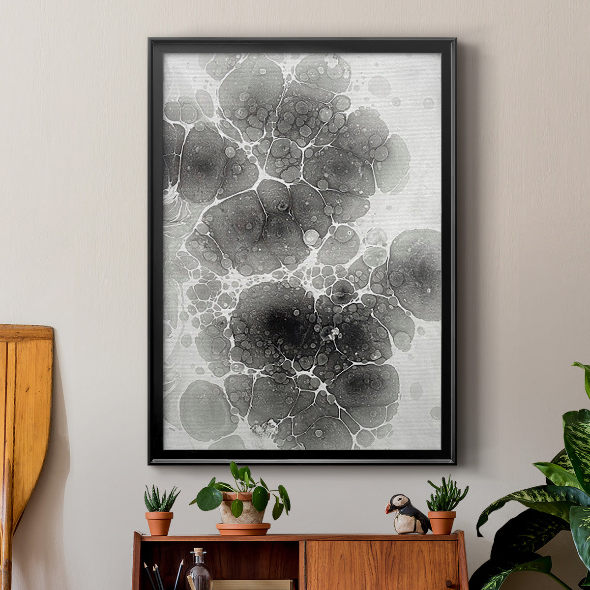 Marbling II - Modern Framed Canvas Print