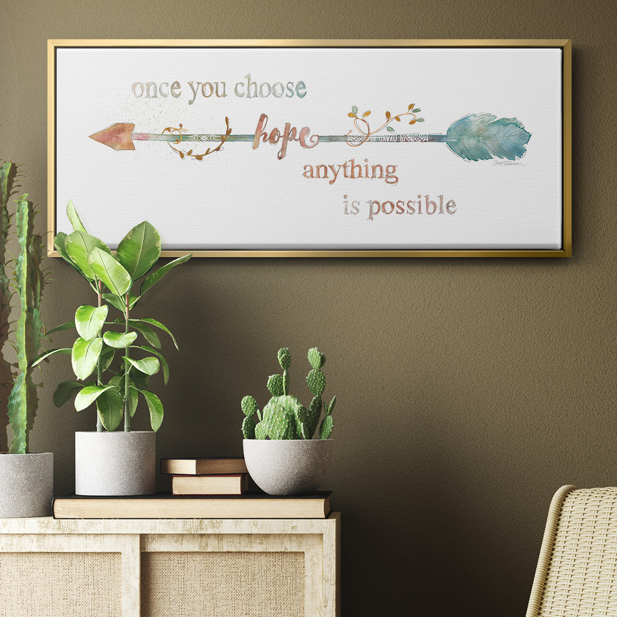 Arrow of Hope - Floater Framed Canvas Print