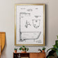 Vintage Bath I - Modern Framed Canvas Print