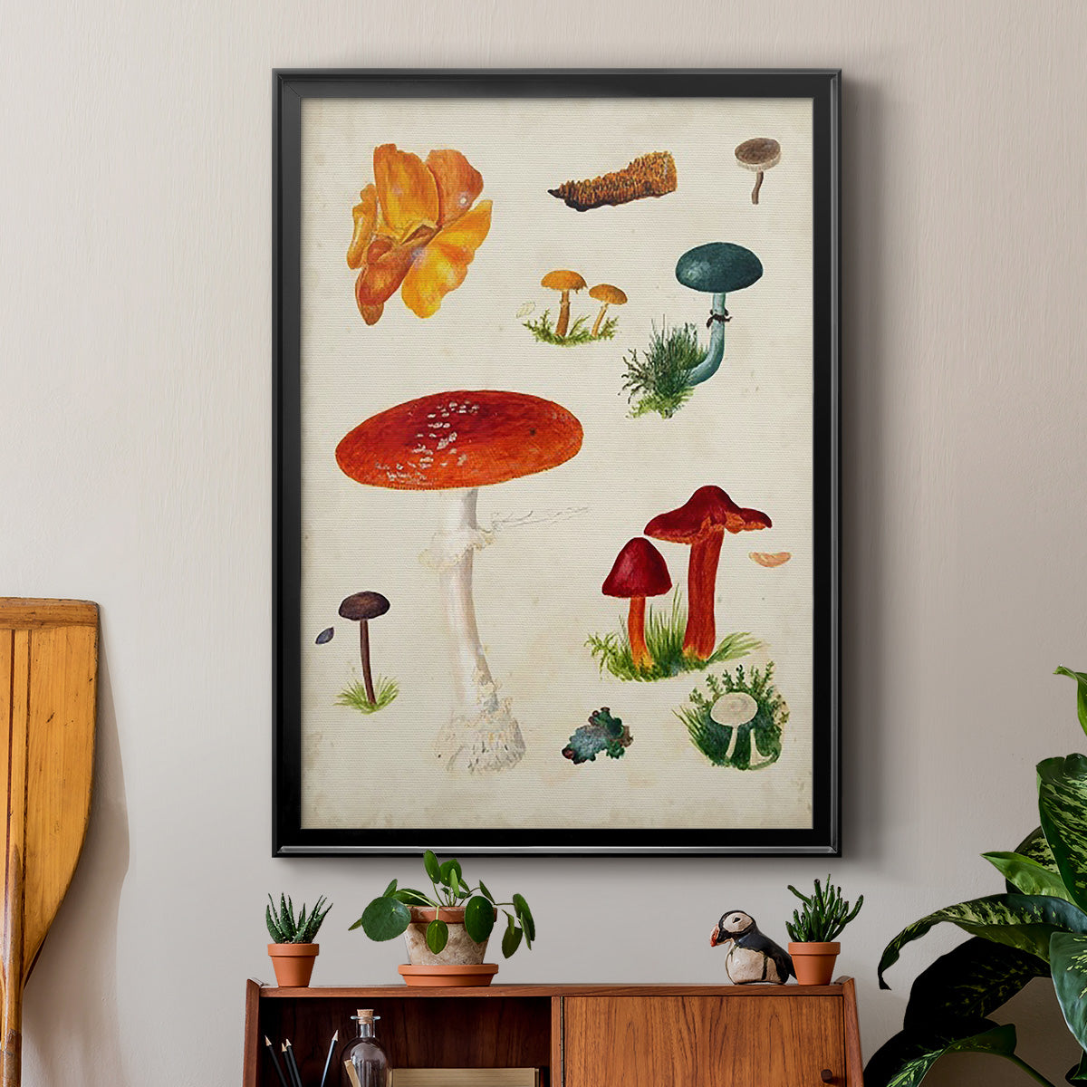 Mushroom Species VIII - Modern Framed Canvas Print