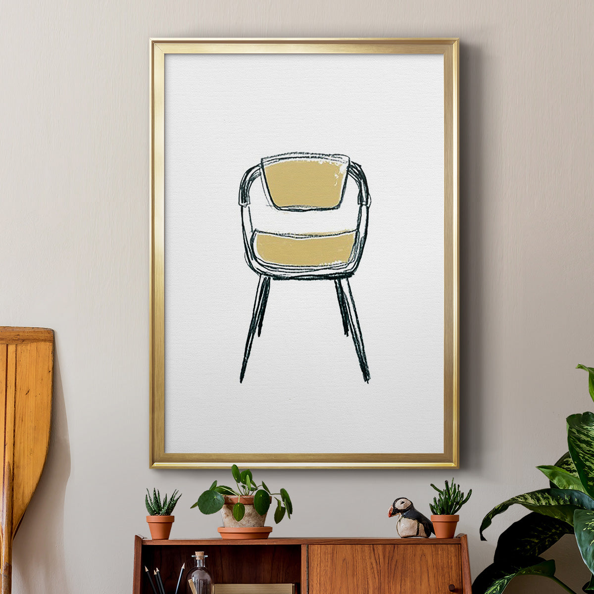 Take a Seat II - Modern Framed Canvas Print