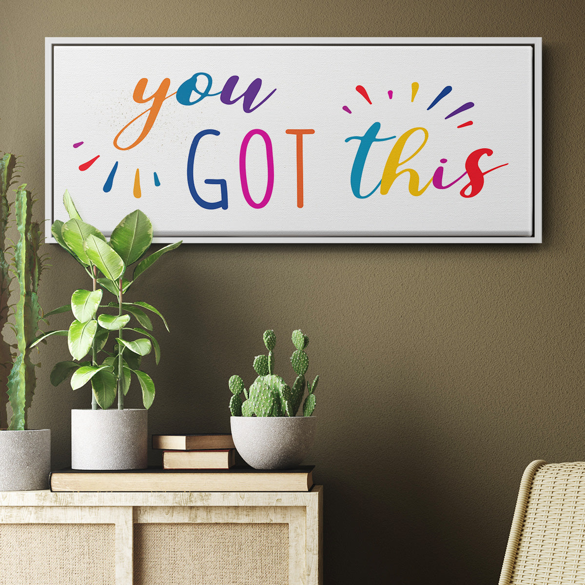 Rainbow Got This - Floater Framed Canvas Print