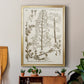 Sepia Botanical Journal V - Modern Framed Canvas Print