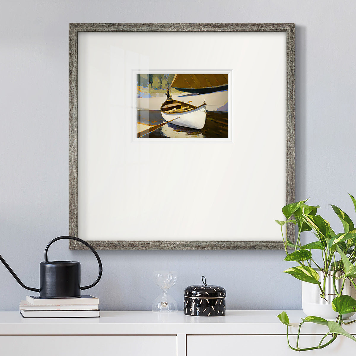 Canoe Premium Framed Print Double Matboard