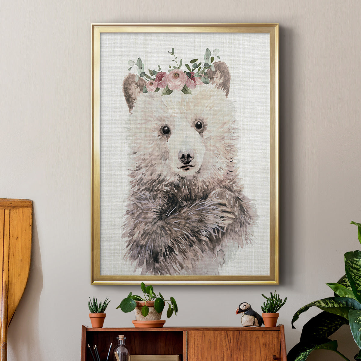 Dressy Cub - Modern Framed Canvas Print