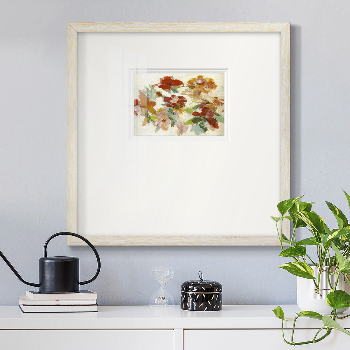 Floral Impressions V1- Premium Framed Print Double Matboard