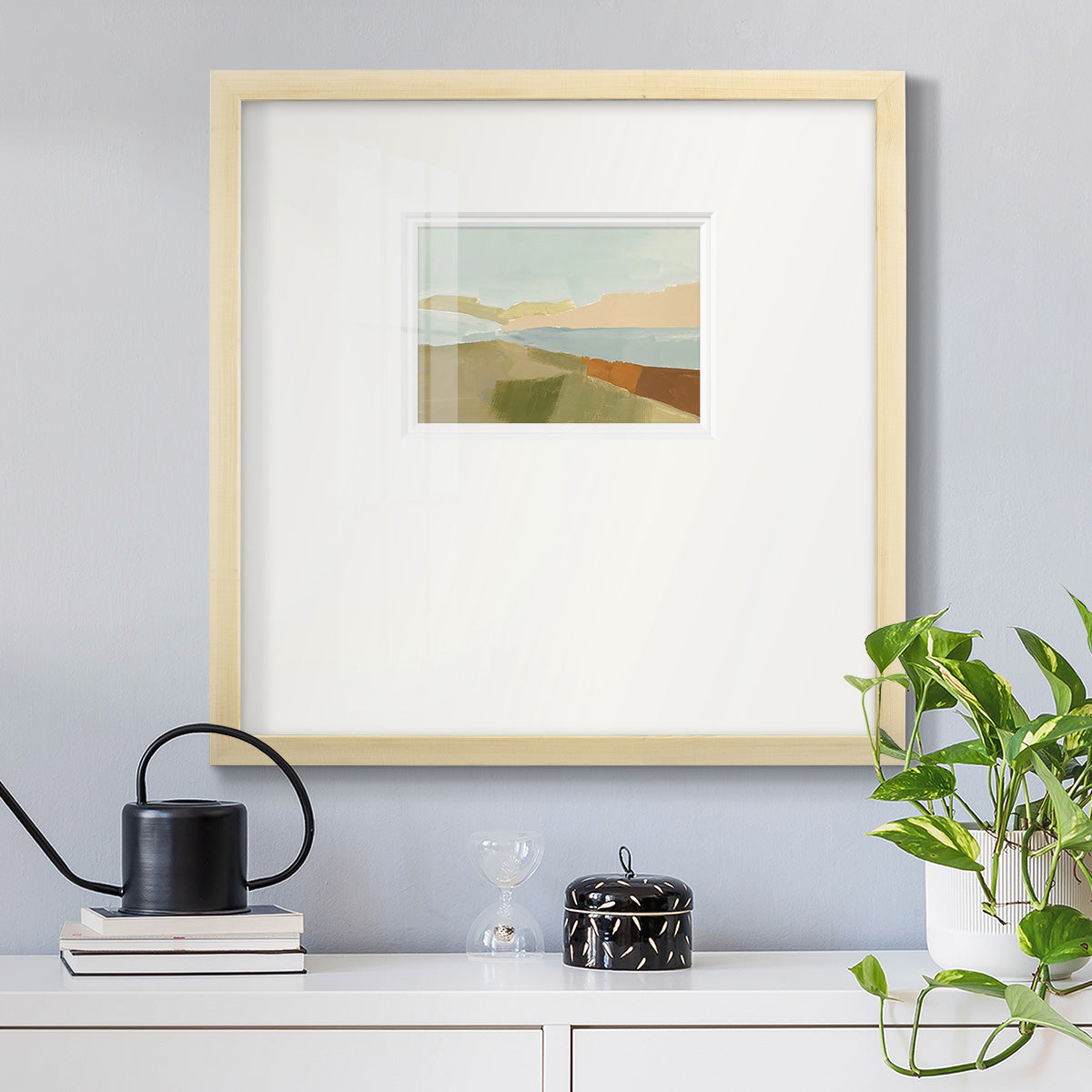 Stacked Landscape III Premium Framed Print Double Matboard