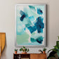 Teal Composition II - Modern Framed Canvas Print