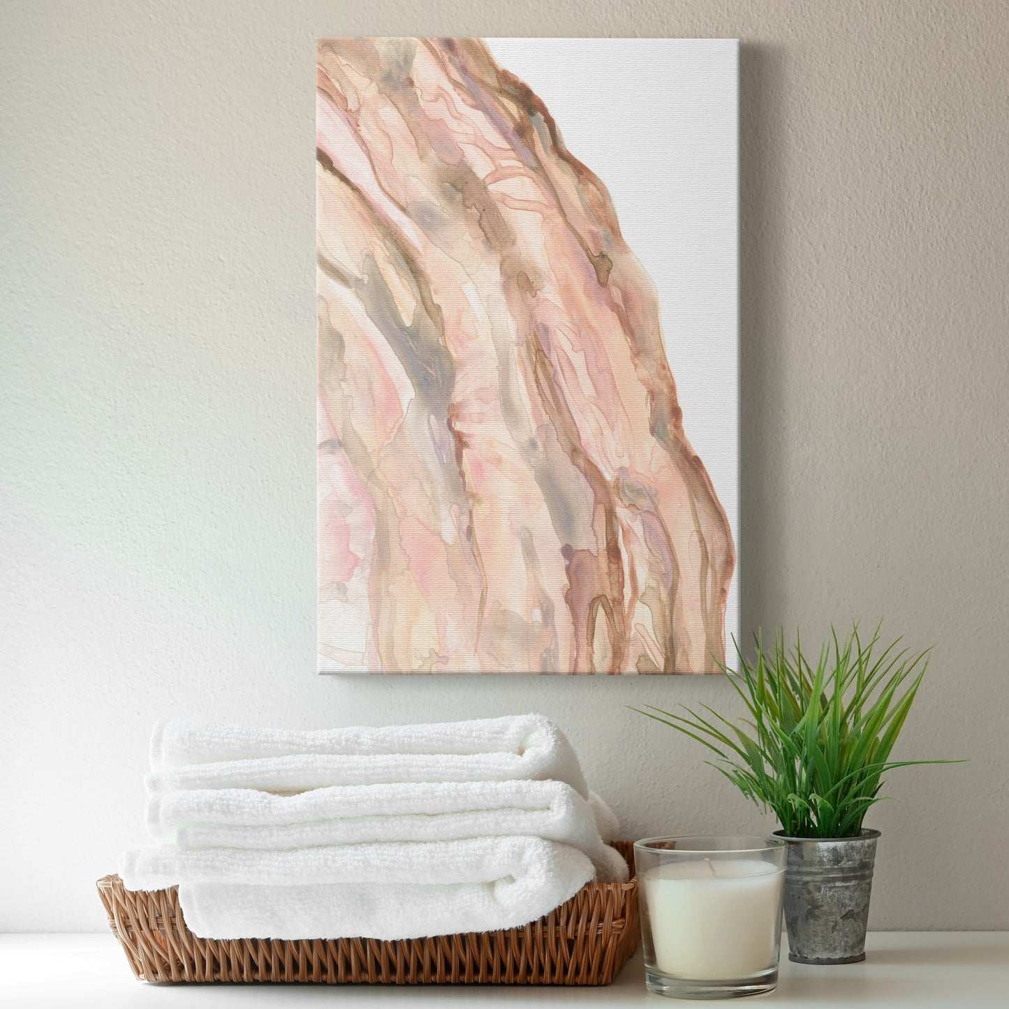 Rose Quartz I Premium Gallery Wrapped Canvas - Ready to Hang