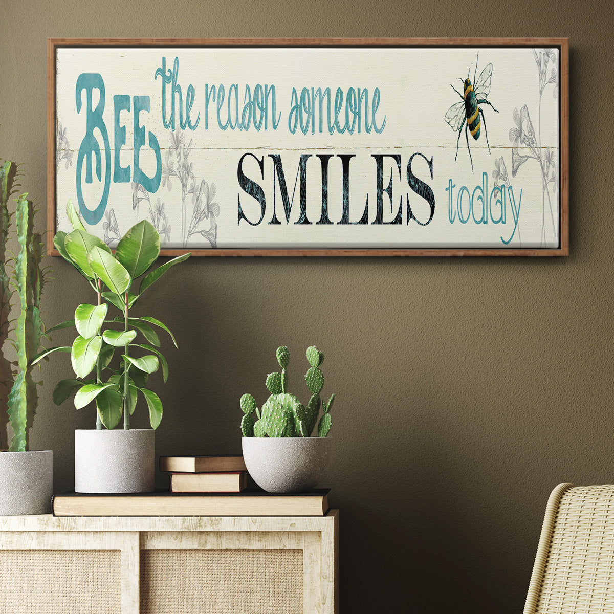 Bee The Reason - Floater Framed Canvas Print
