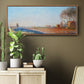The Plain of Colombes, White Frost, 1873 - Floater Framed Canvas Print