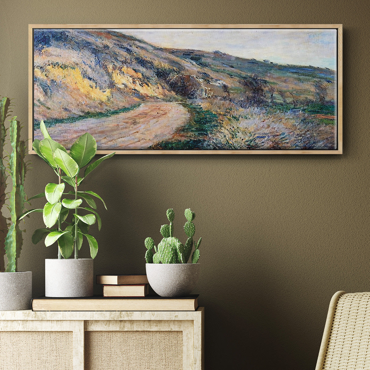 The Road to Giverny, 1885 - Floater Framed Canvas Print
