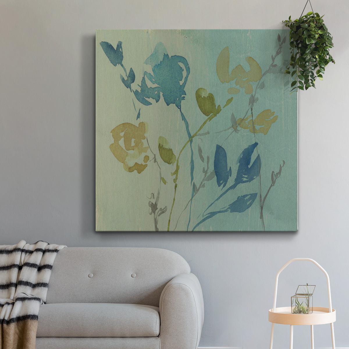 Spa & Sage Bouquet I - Canvas Art Print