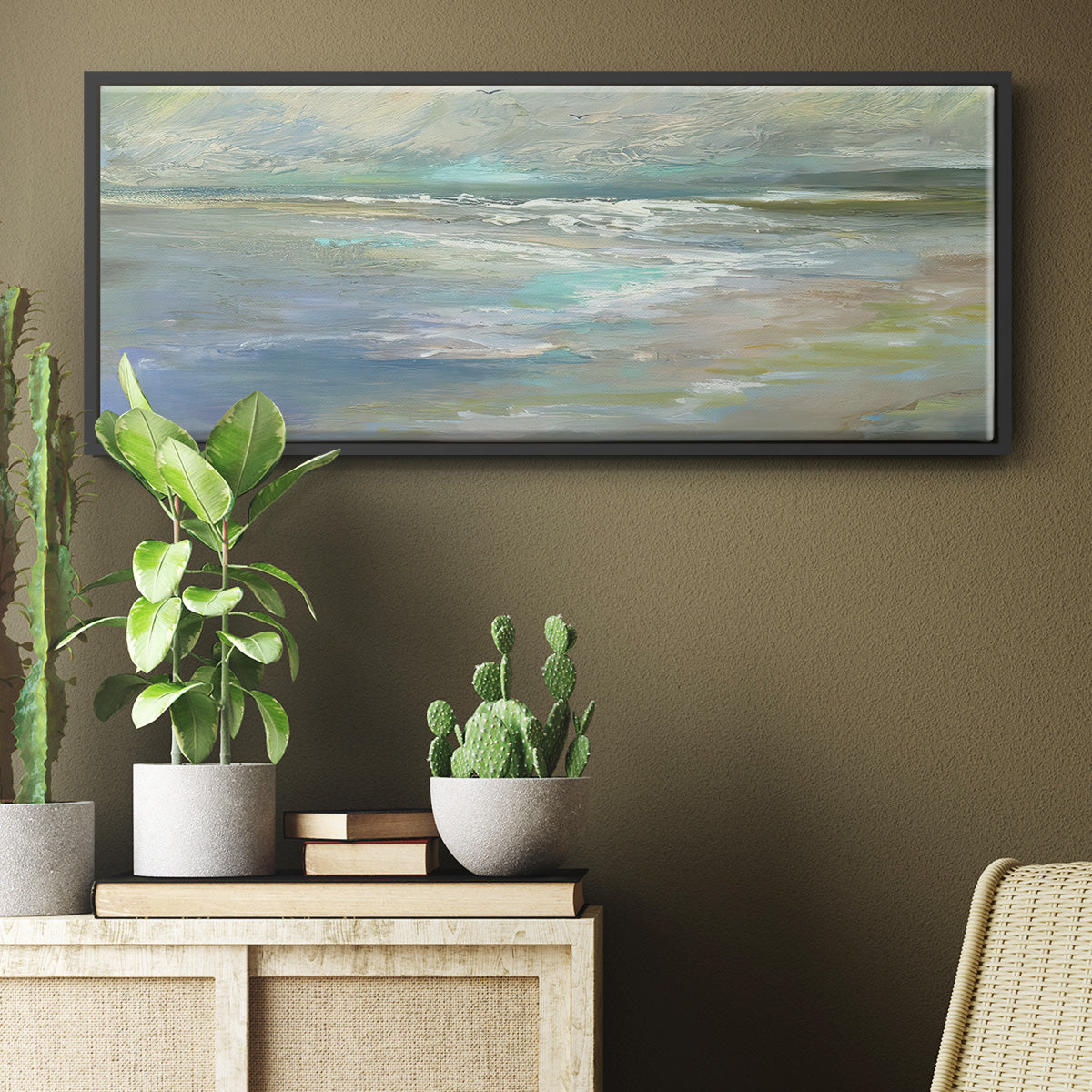 Beach Light I - Floater Framed Canvas Print