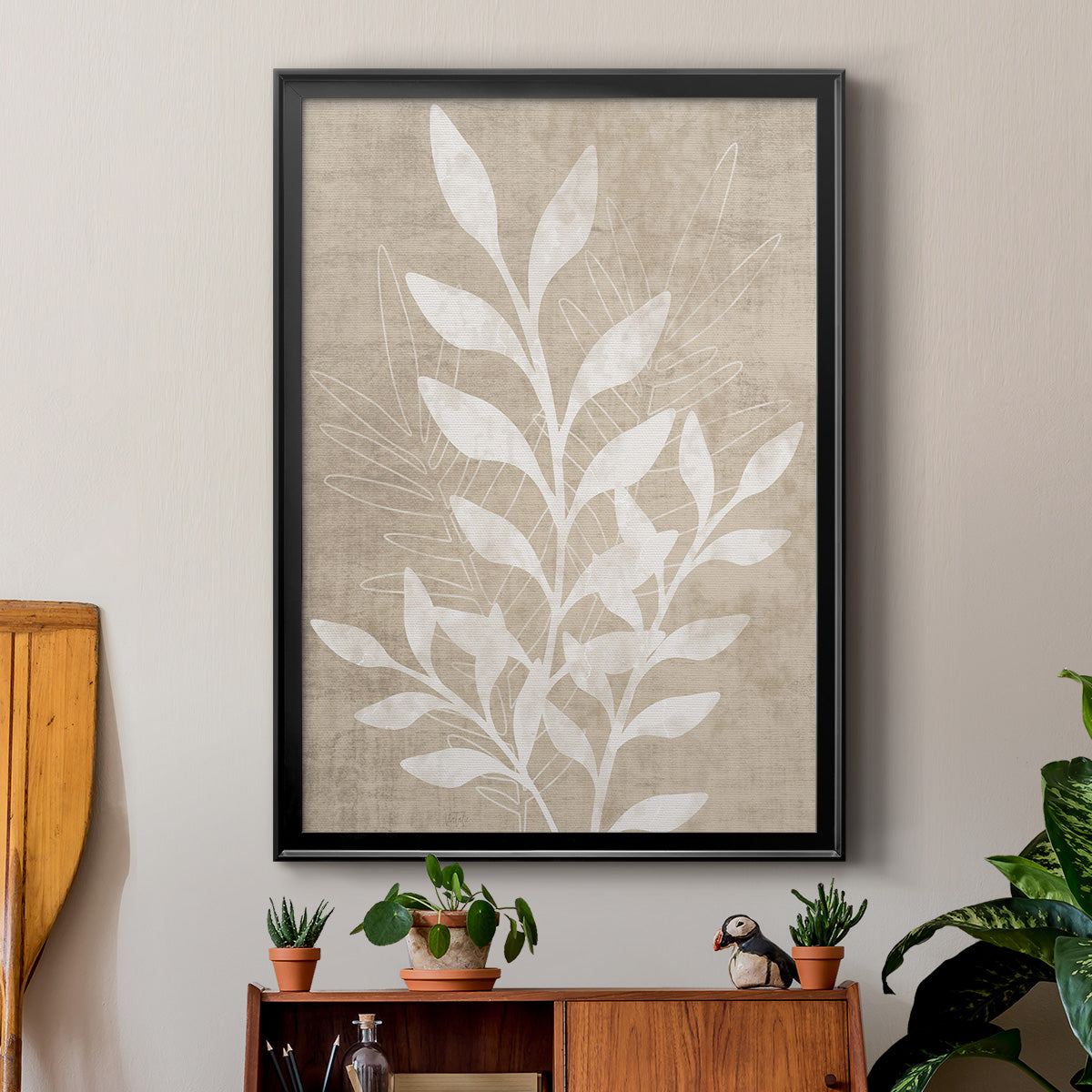 Foliage Retreat II - Modern Framed Canvas Print