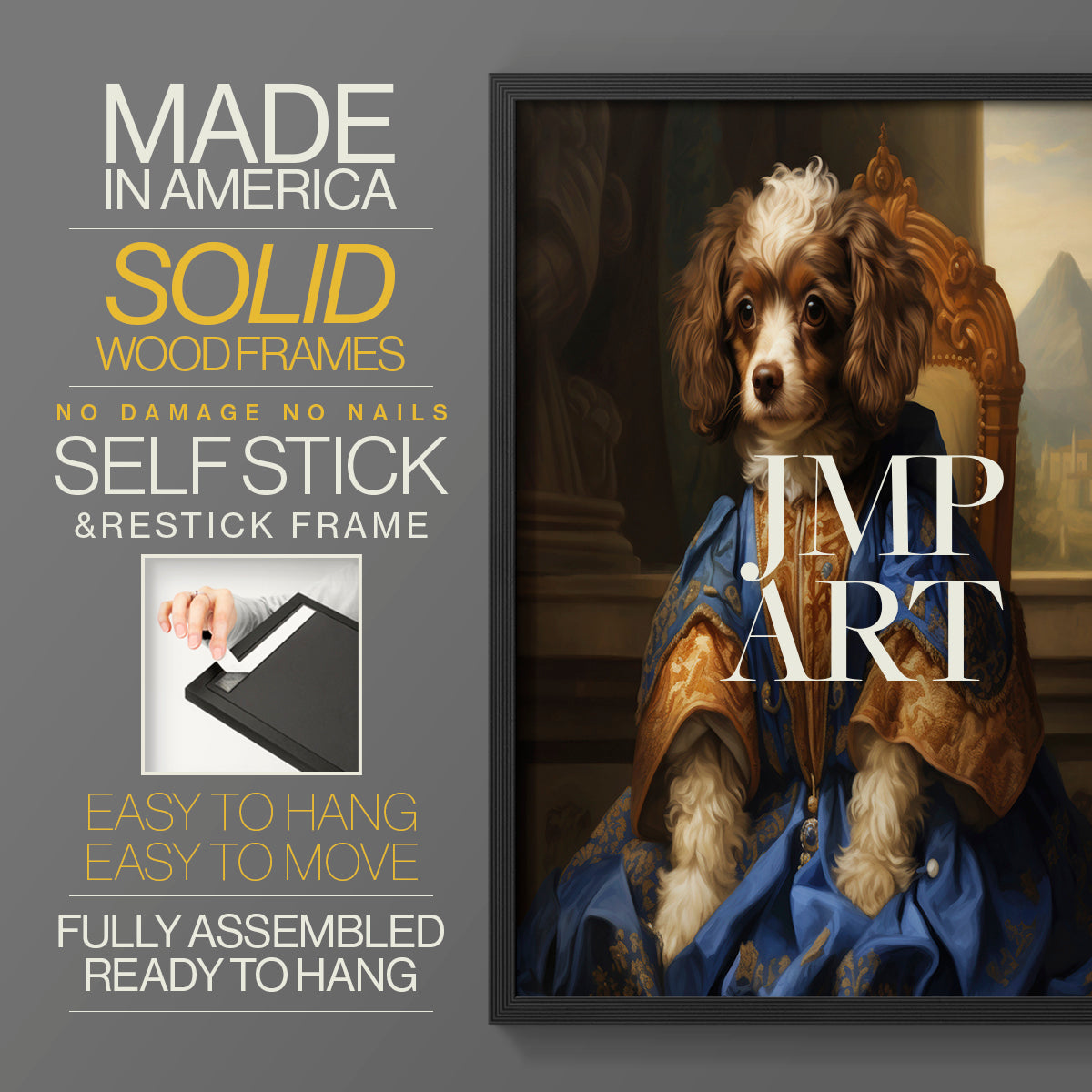 Royal Animals Series LIX - Restickable Framed Art Set