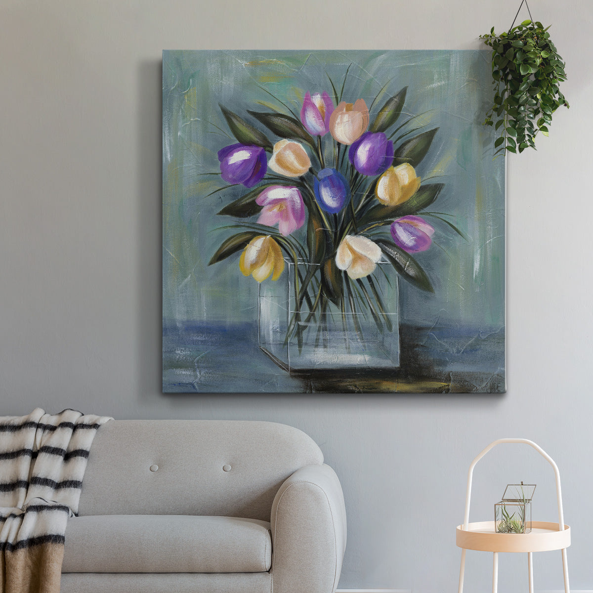 Mixed Pastel Bouquet II - Canvas Art Print