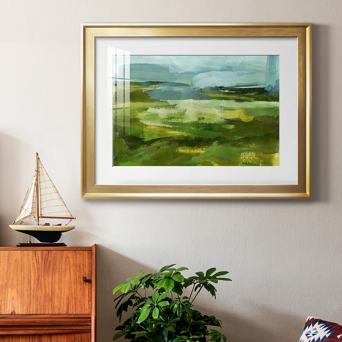 Emerald View I Premium Framed Print - Ready to Hang