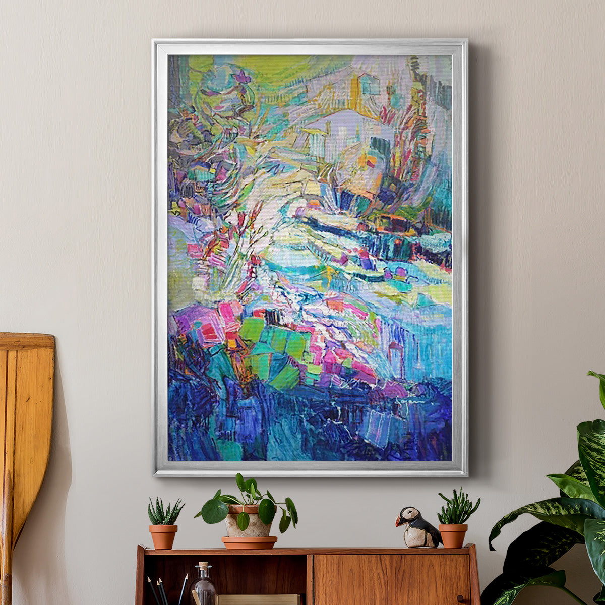 Gathering up the Goddess III - Modern Framed Canvas Print