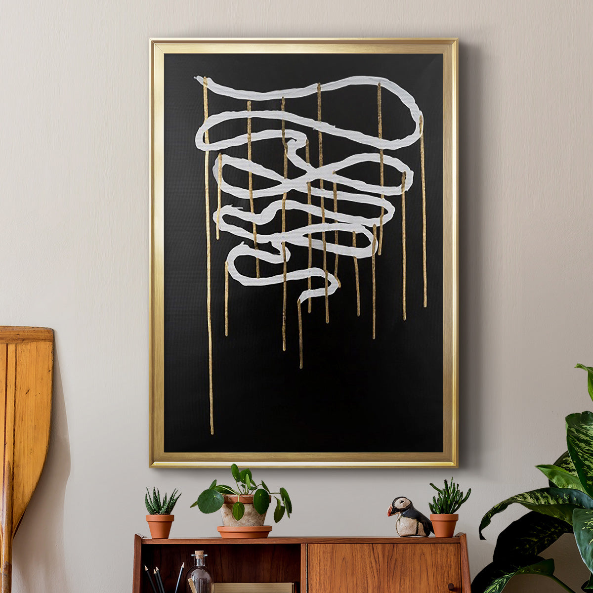 Weeping Ribbon II - Modern Framed Canvas Print