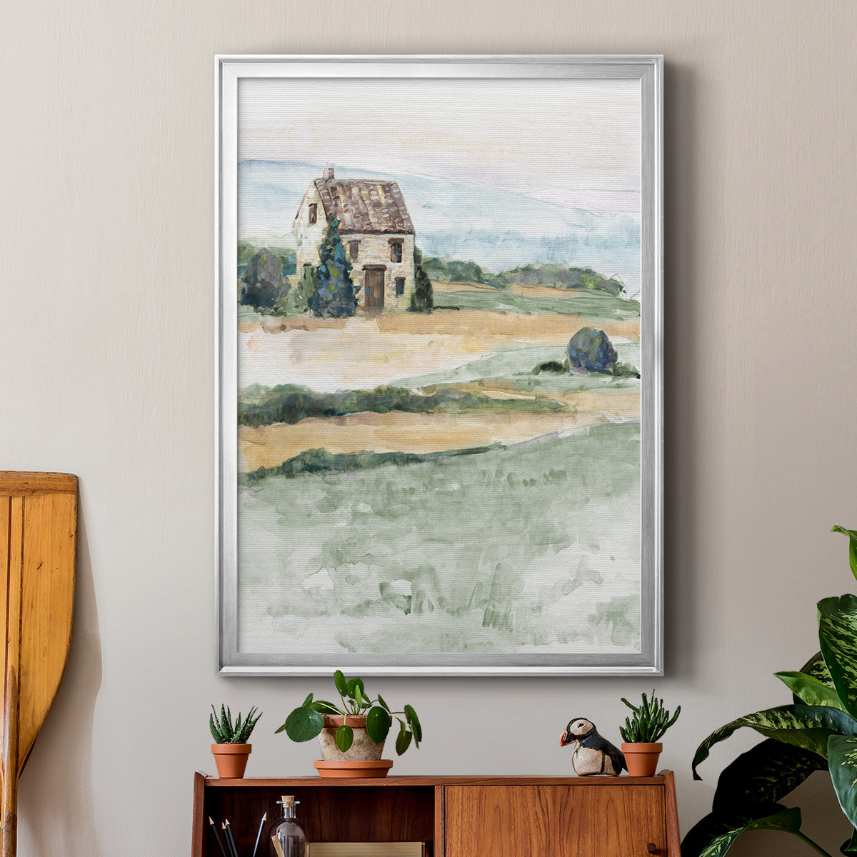 On the Countryside I - Modern Framed Canvas Print