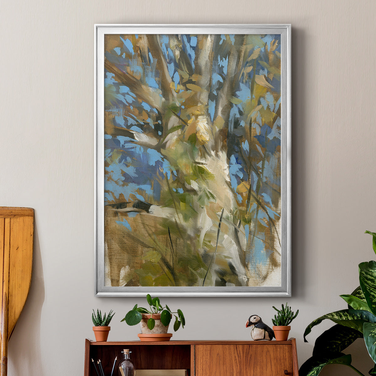 Oak Tree - Modern Framed Canvas Print