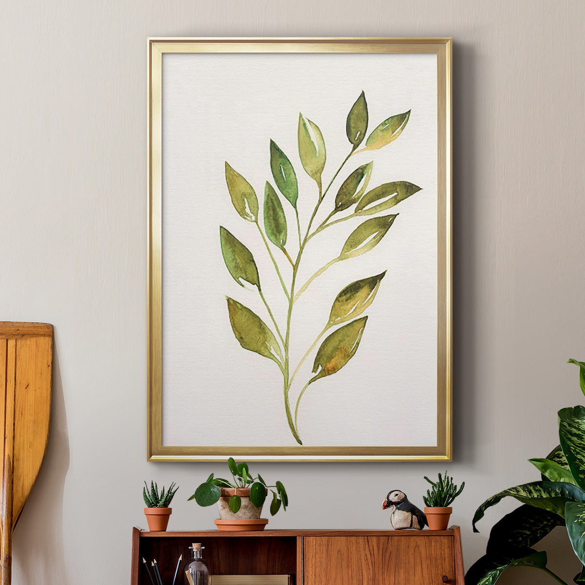 Single Twig I - Modern Framed Canvas Print