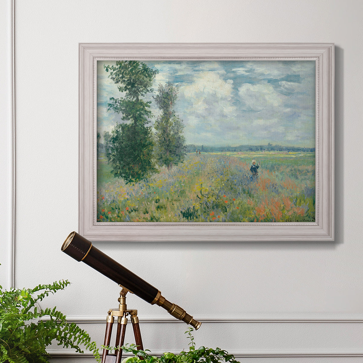 Poppy Field, Argenteuil - Ornate Framed Canvas Print