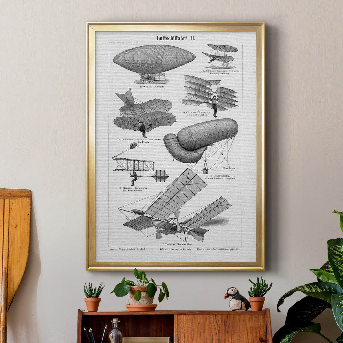 Industrial Flight - Modern Framed Canvas Print