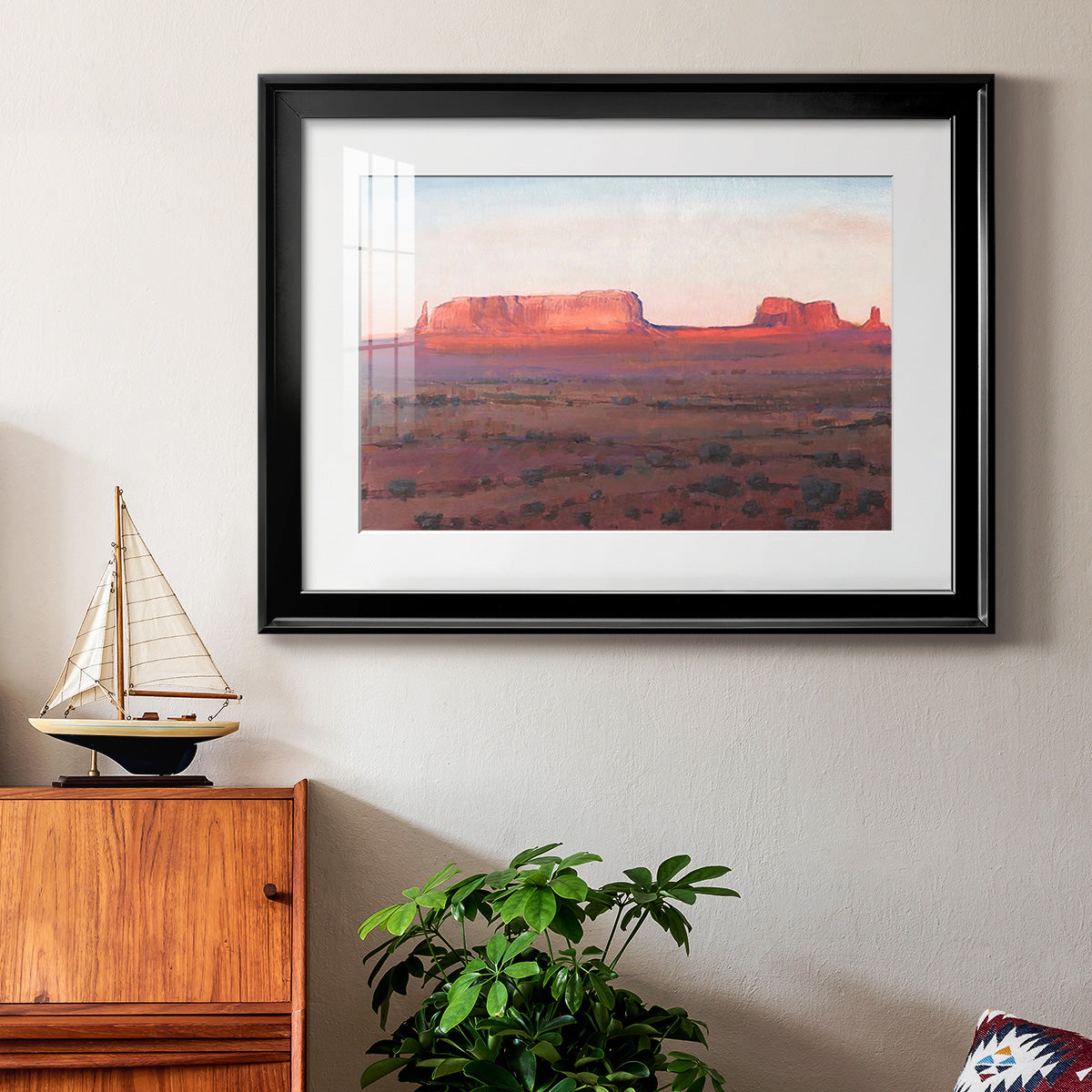 Red Rocks at Dusk I - Modern Framed Art Print