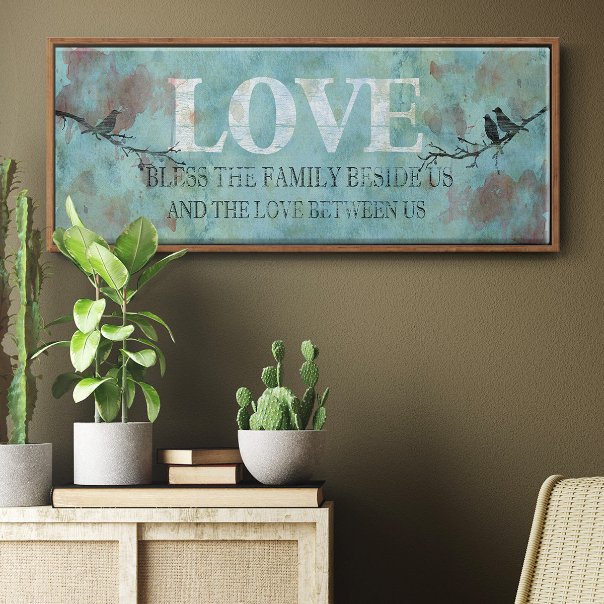 Love Between Us - Floater Framed Canvas Print