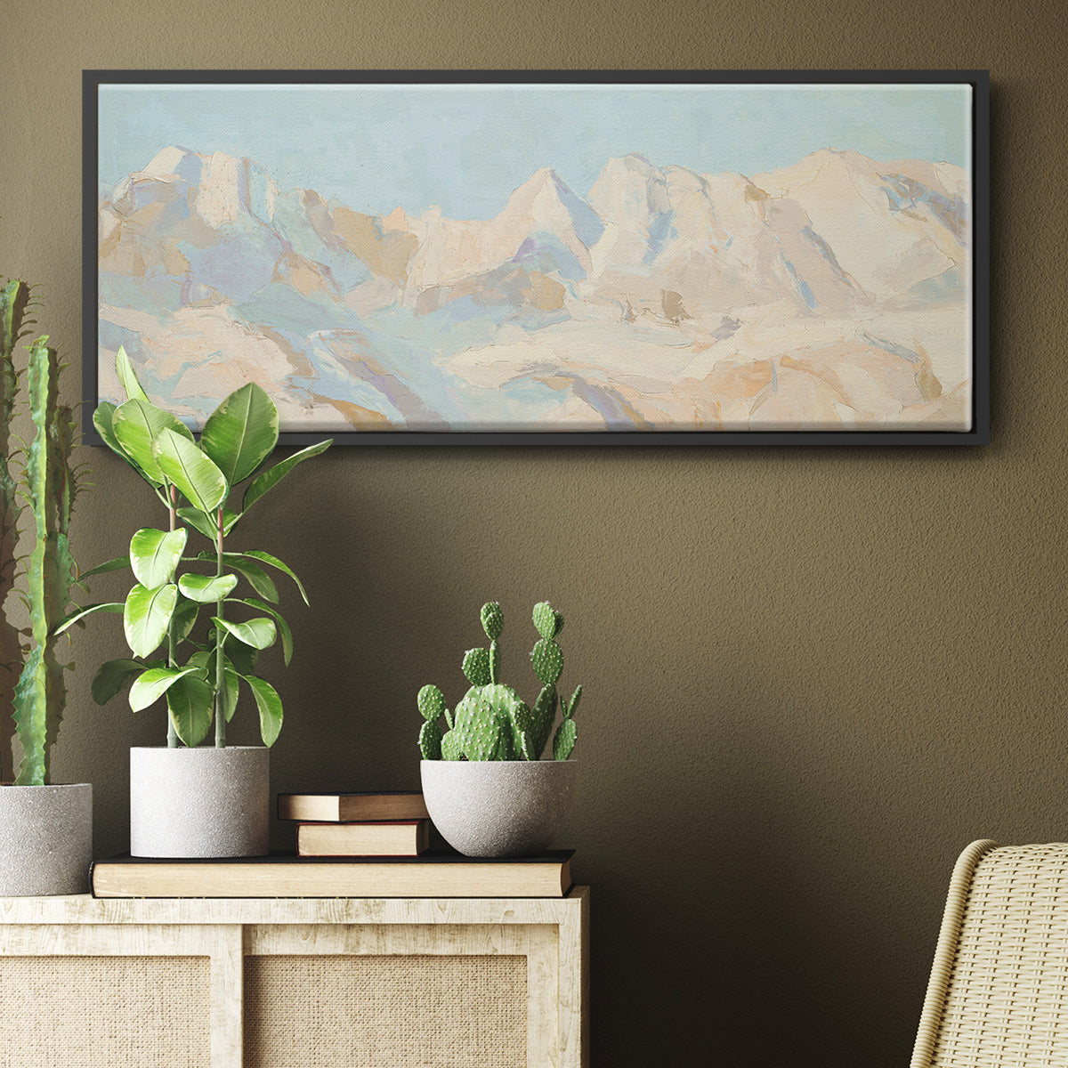 Mountain Scape - Floater Framed Canvas Print