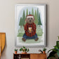 Lumberjack Bear Latte - Modern Framed Canvas Print