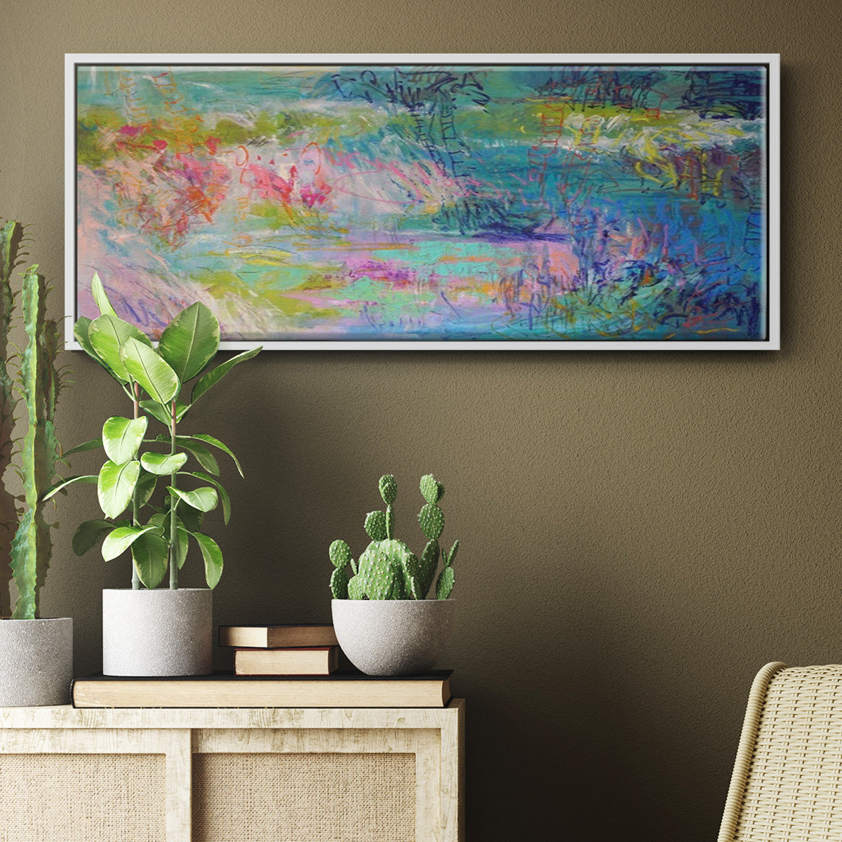 Floating on a Dream - Floater Framed Canvas Print