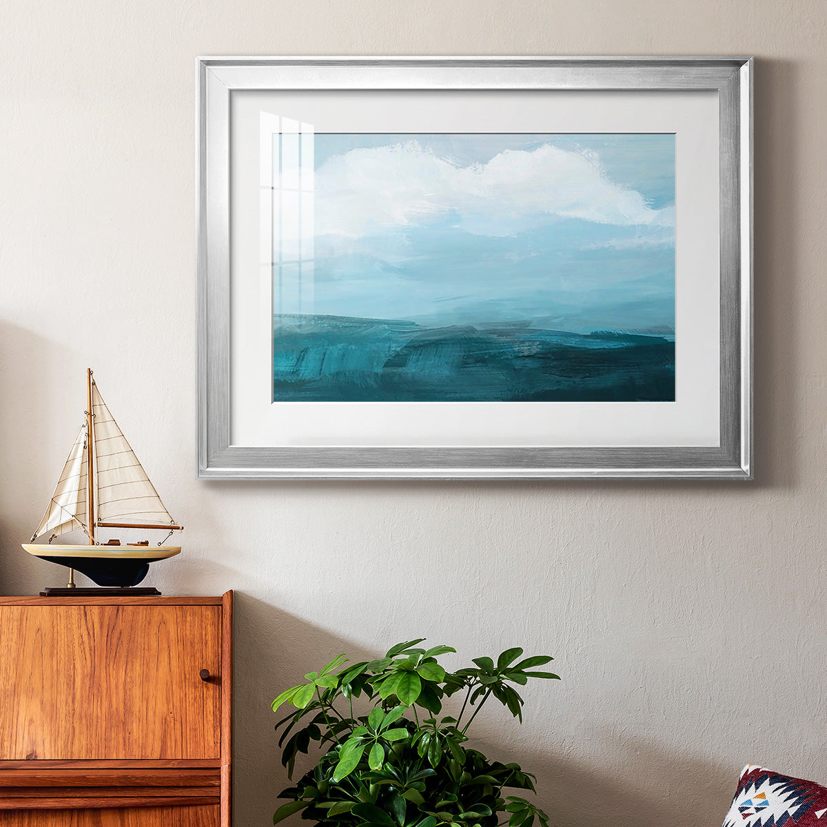 Azure Rising II Premium Framed Print - Ready to Hang