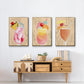 Tropical Cocktail I - Framed Premium Gallery Wrapped Canvas L Frame 3 Piece Set - Ready to Hang