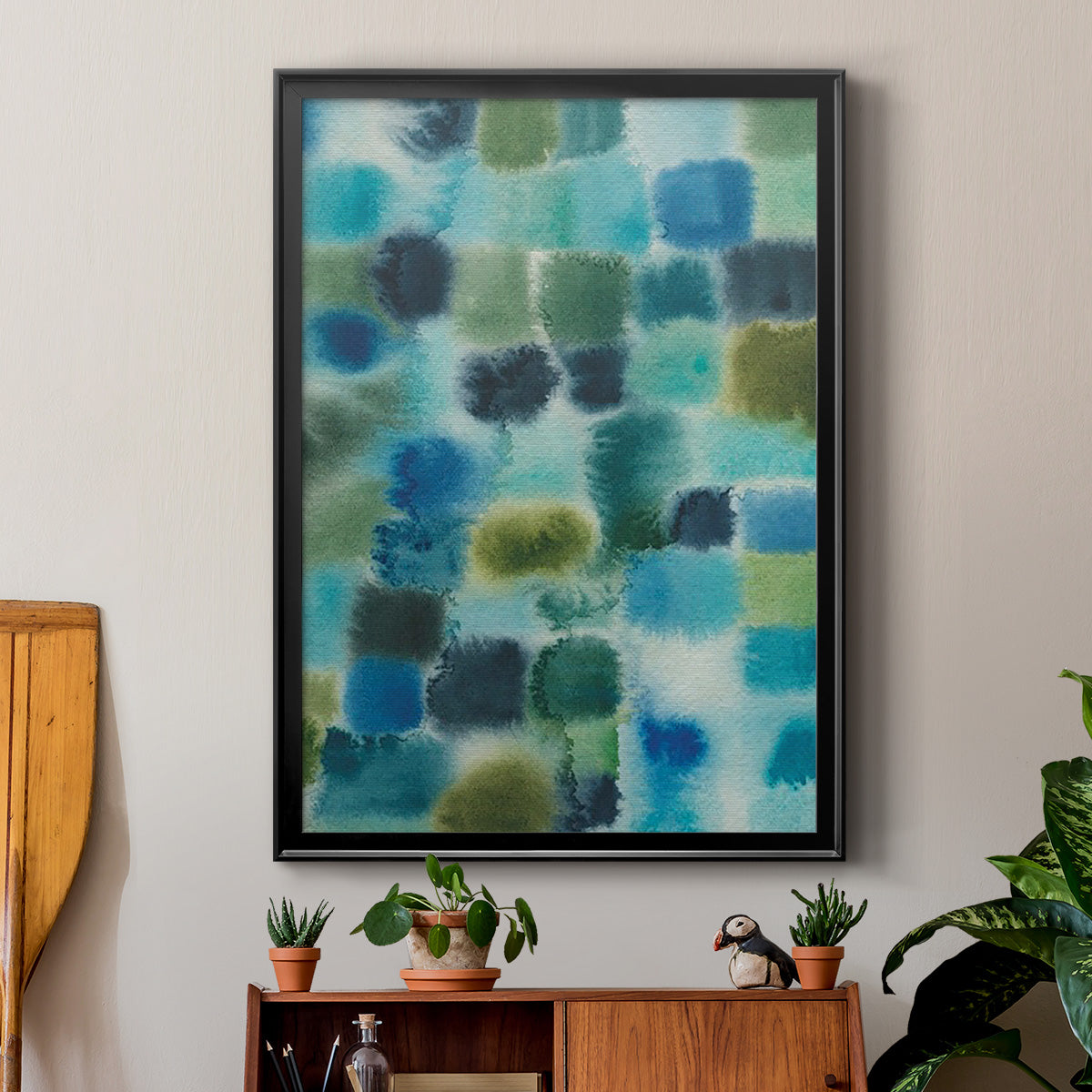 Earthy Plexus II - Modern Framed Canvas Print