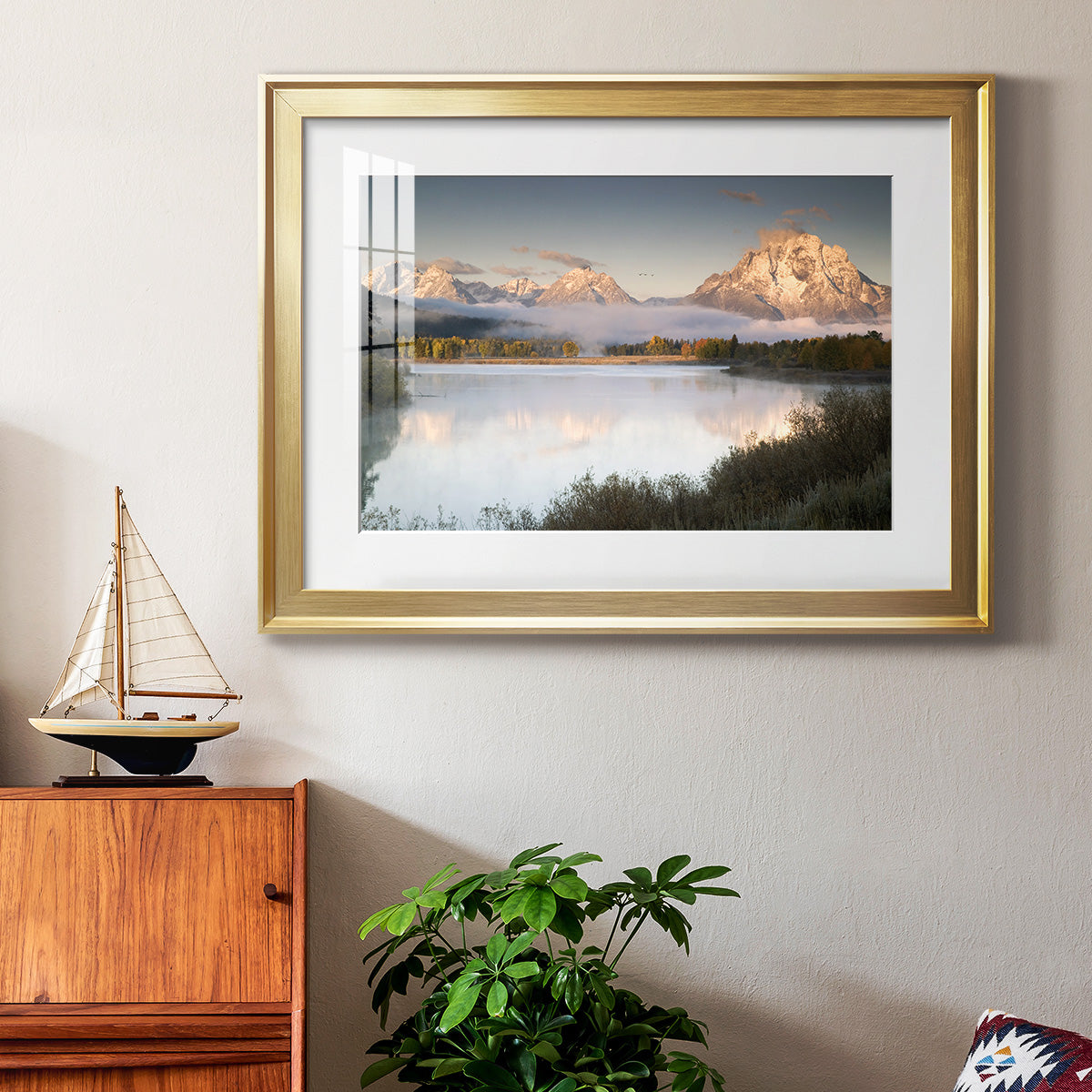 Snake River Fog - Modern Framed Art Print