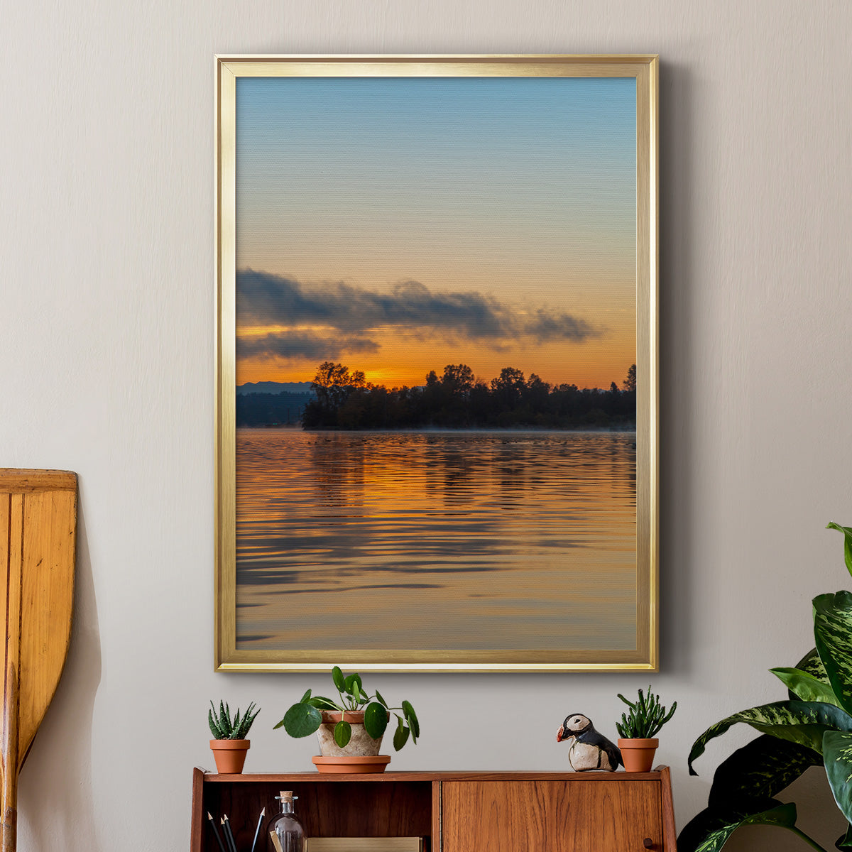 Molten Gold - Modern Framed Canvas Print