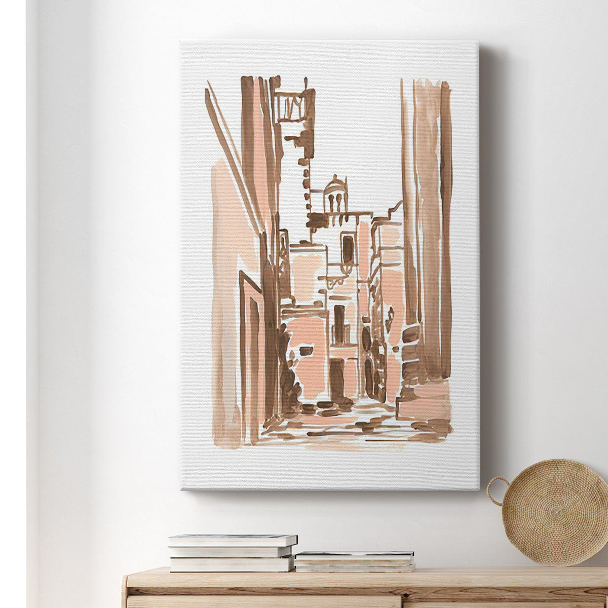 Blush Architecture Study II - Canvas Art Print