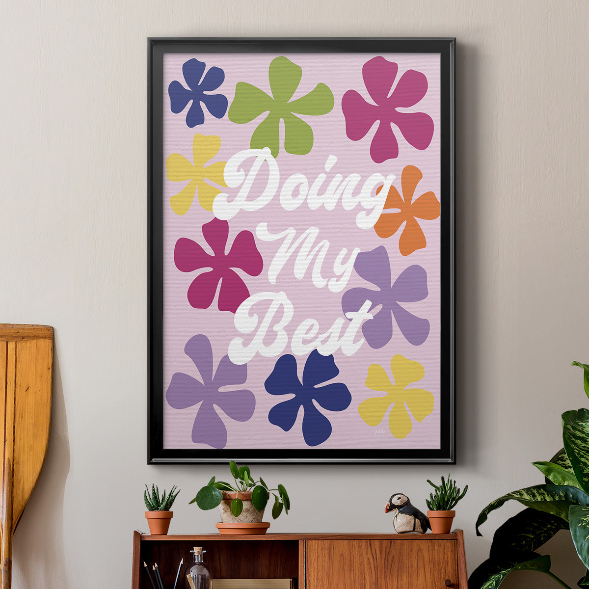 Doing My Best - Modern Framed Canvas Print