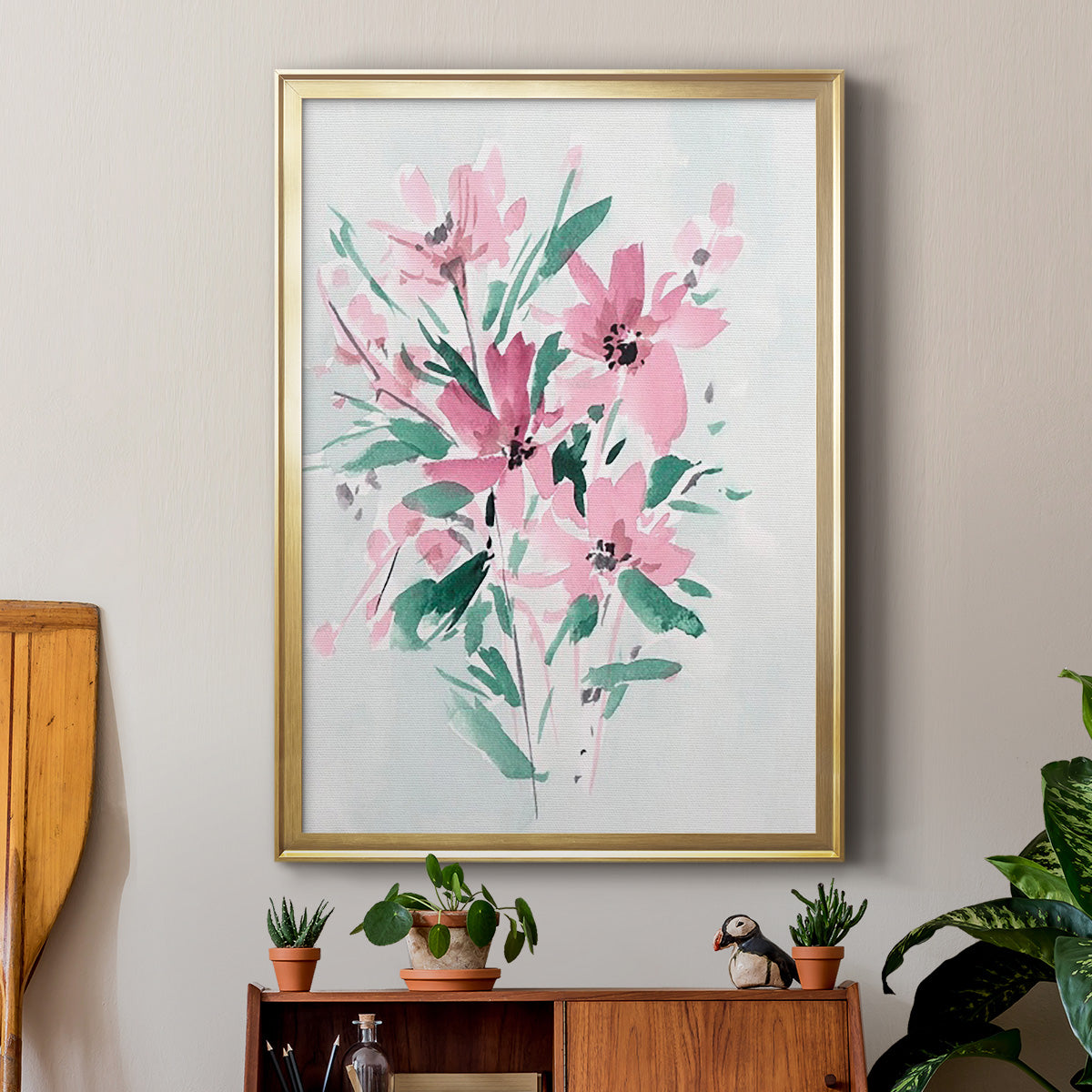 Posy Blooms IV - Modern Framed Canvas Print