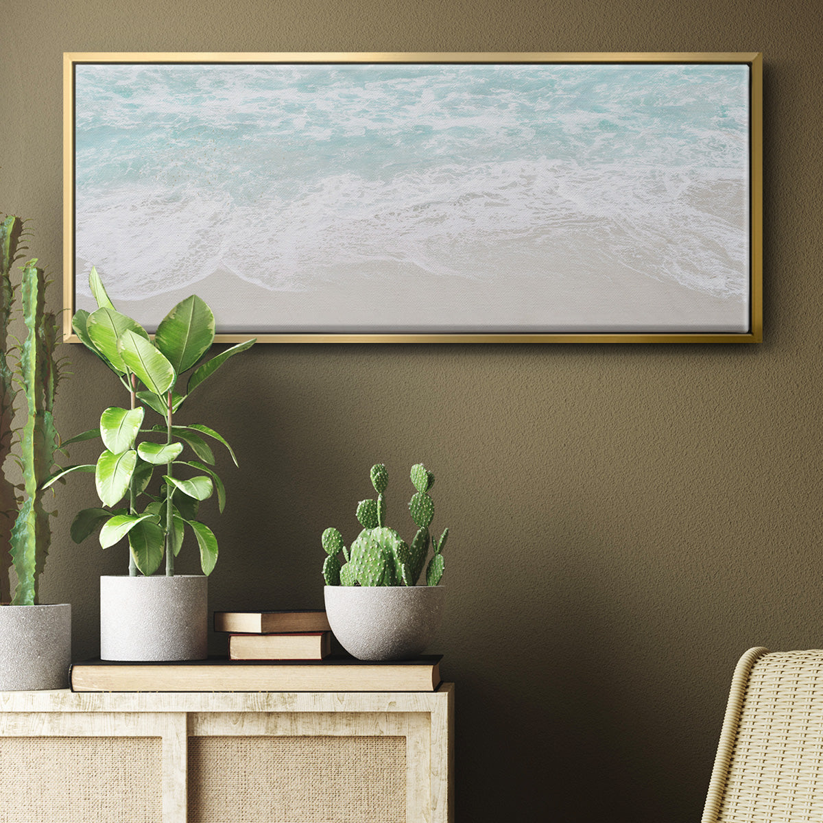 Coastline Tide - Floater Framed Canvas Print